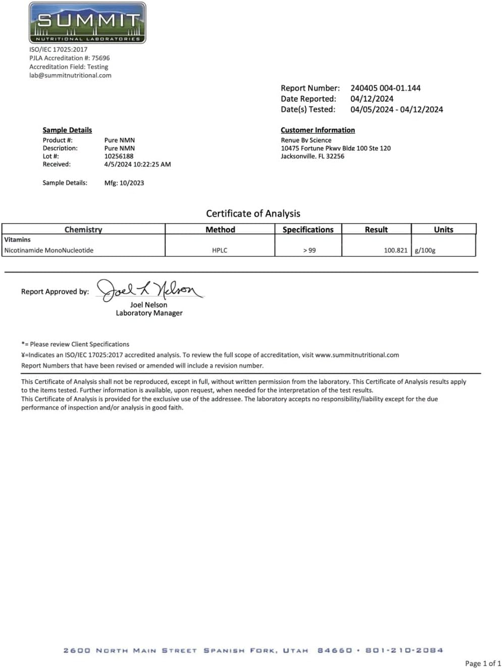 RENUE by Science NMN Powder